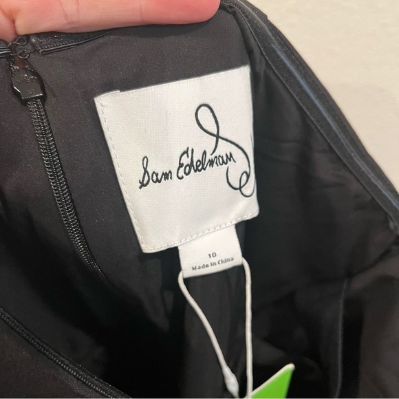 NEW Feather Trim Strapless Minidress Sam Edelman black size 10 - Picture 6 of 13